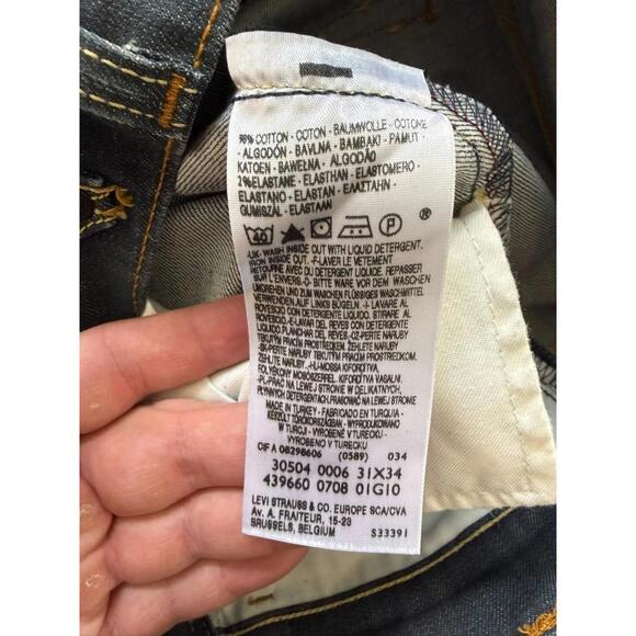 (VERY RARE!!) Levi's 504 Straight Red Label Selvedge Zipper Pocket Jeans 31x28 - Picture 8 of 9